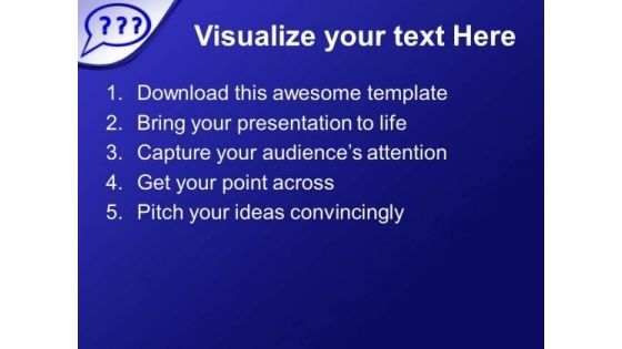 Think For Solutions Of Questions PowerPoint Templates Ppt Backgrounds For Slides 0613