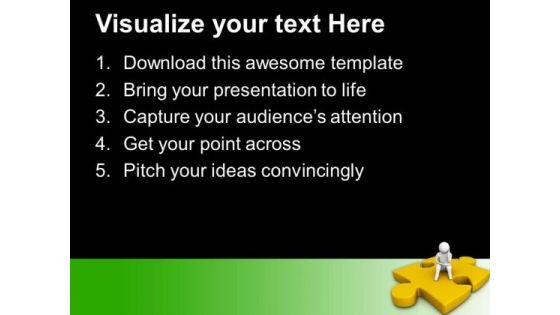 Think For The Right Solution Puzzle PowerPoint Templates Ppt Backgrounds For Slides 0713