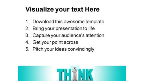 Think Man Business PowerPoint Background And Template 1210