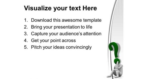 Think Of The Solution To The Problem PowerPoint Templates Ppt Backgrounds For Slides 0613