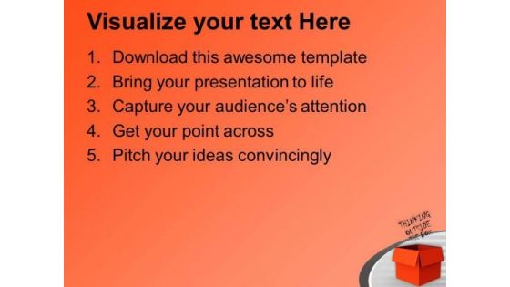 Think Out Of The Box For Creativity PowerPoint Templates Ppt Backgrounds For Slides 0513