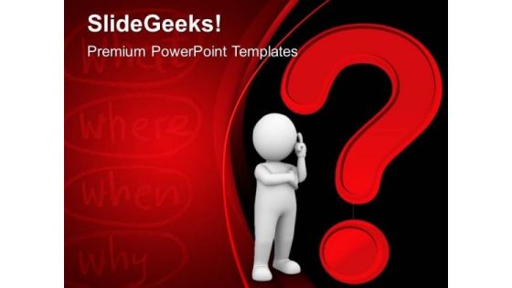 Thinking Man With Question Mark Business PowerPoint Templates And PowerPoint Themes 0712