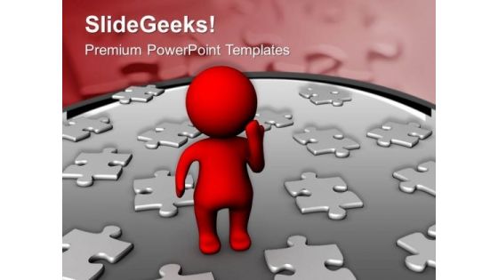 Thinking To Find The Right Solution PowerPoint Templates Ppt Backgrounds For Slides 0613