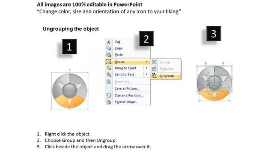 Three Actions In Circular Process Business Plan PowerPoint Slides