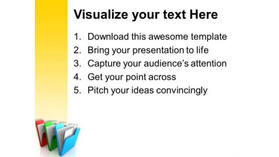 Three Computer Folders Internet PowerPoint Templates And PowerPoint Themes 1012