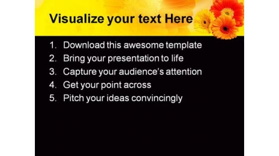 Three Daisies Beauty PowerPoint Templates And PowerPoint Backgrounds 0311