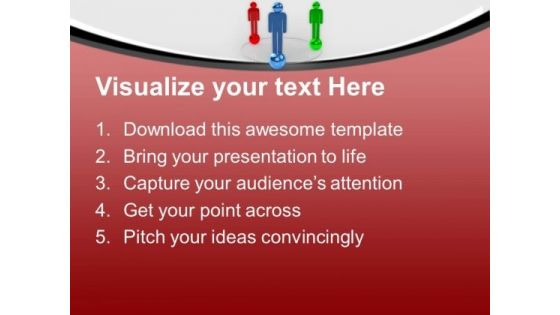 Three Men Forms Social Network Communication PowerPoint Templates Ppt Backgrounds For Slides 0213