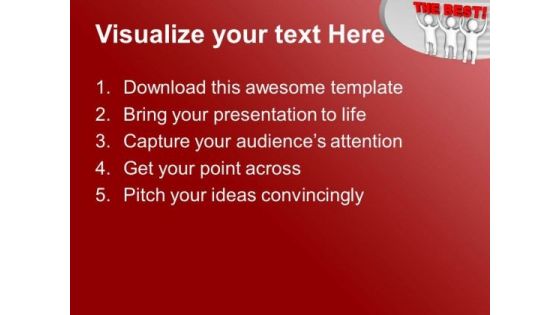 Three Men Lift The Word The Best PowerPoint Templates Ppt Backgrounds For Slides 0313