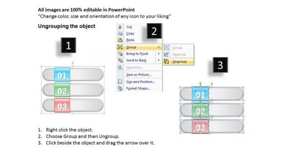 Three Options Diagram PowerPoint Presentation Template
