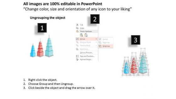 Three Sequential Architecture Buildings PowerPoint Template