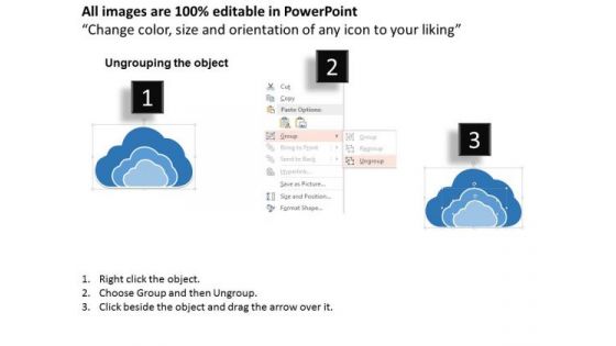 Three Steps Of Cloud Computing PowerPoint Template
