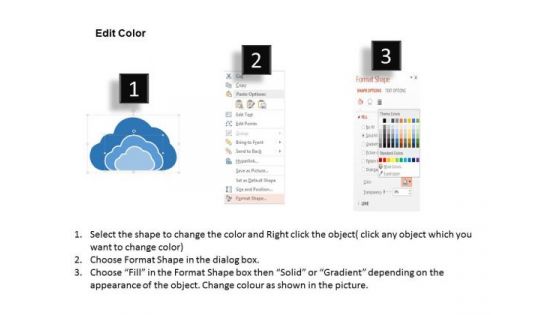 Three Steps Of Cloud Computing PowerPoint Template
