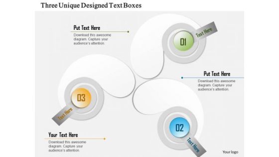 Three Unique Designed Text Boxes Presentation Template