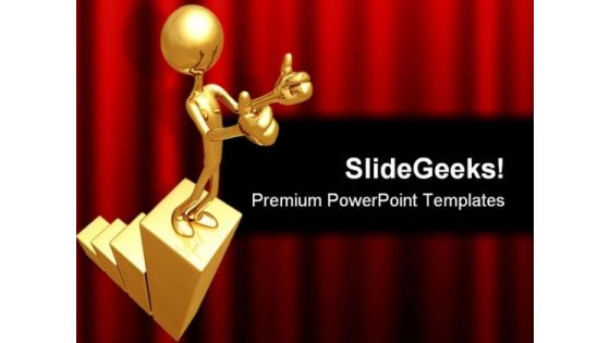 Thumbs Up Success Business PowerPoint Backgrounds And Templates 1210