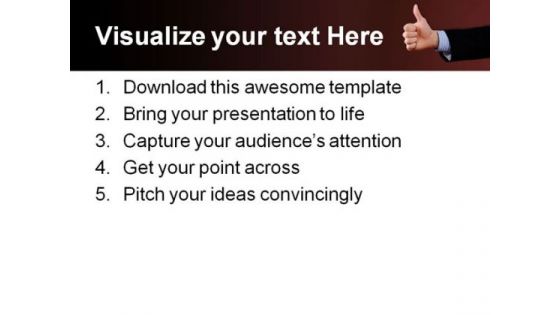 Thumbup Man Business PowerPoint Backgrounds And Templates 0111