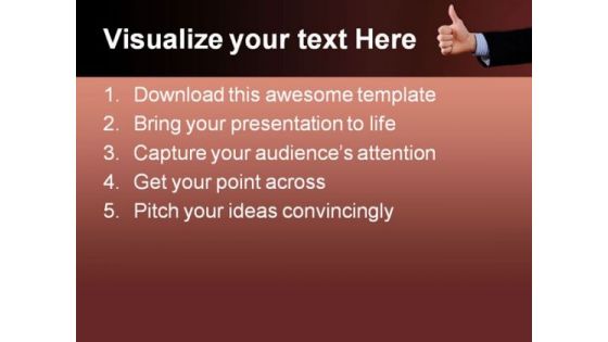 Thumbup Man Business PowerPoint Backgrounds And Templates 0111