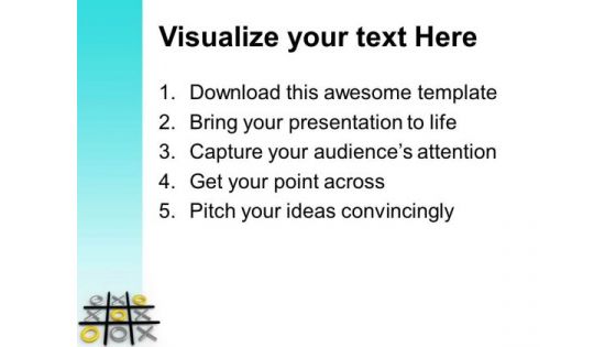 Tic Tac Toe Competition Winner PowerPoint Templates Ppt Backgrounds For Slides 0313