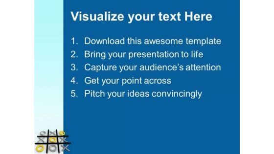Tic Tac Toe Competition Winner PowerPoint Templates Ppt Backgrounds For Slides 0313