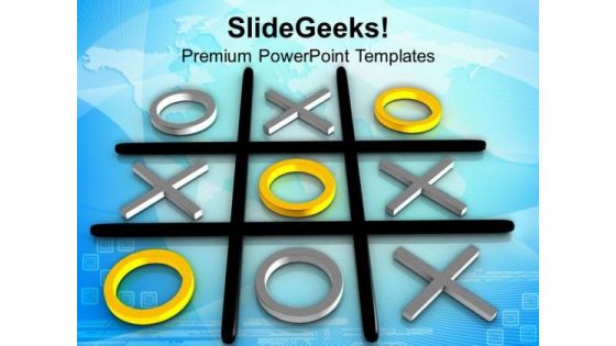 Tic Tac Toe Competition Winner PowerPoint Templates Ppt Backgrounds For Slides 0313