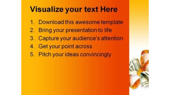 Tightening Up Money PowerPoint Template 0610