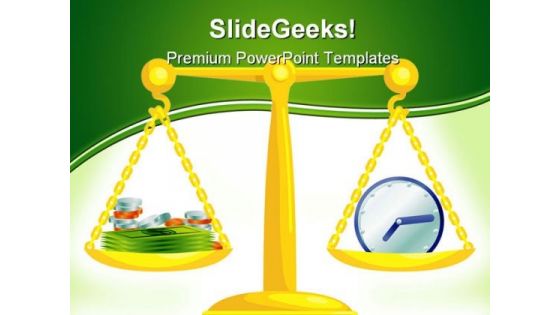Time And Money Business PowerPoint Template 1110
