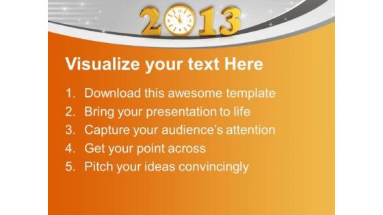 Time Concept With Clock New Year PowerPoint Templates Ppt Backgrounds For Slides 0113