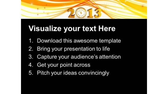 Time Concept With Clock New Year PowerPoint Templates Ppt Backgrounds For Slides 1112