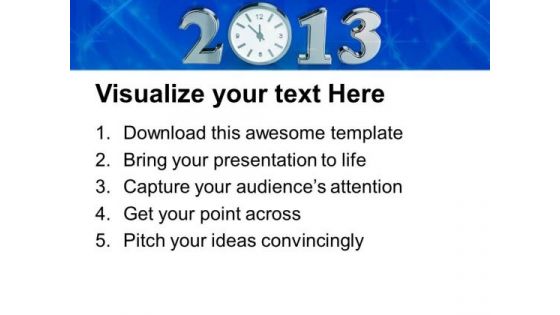 Time Concept With Clock New Year PowerPoint Templates Ppt Backgrounds For Slides 1212