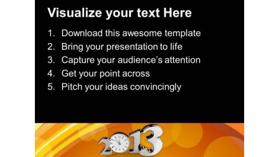 Time Concept With New Year PowerPoint Templates Ppt Backgrounds For Slides 1212