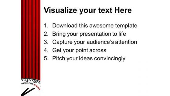 Time For Action For Business Growth PowerPoint Templates Ppt Backgrounds For Slides 0313