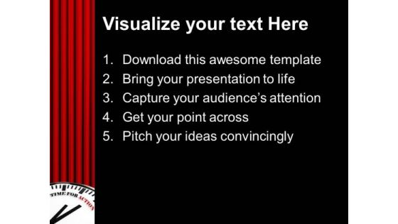 Time For Action For Business Growth PowerPoint Templates Ppt Backgrounds For Slides 0313