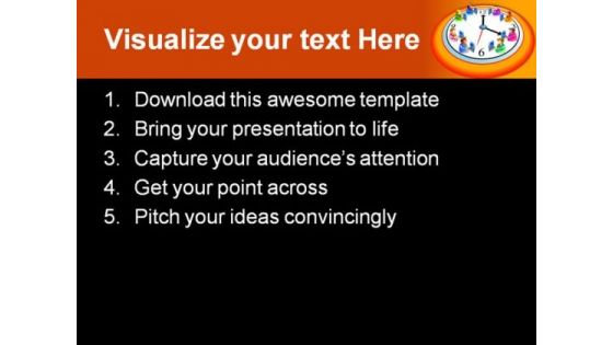 Time For Business People PowerPoint Template 1110