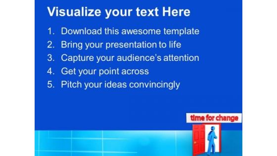 Time For Change Open Door PowerPoint Templates Ppt Backgrounds For Slides 0713