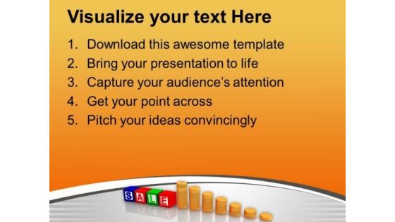 Time For End Season Sale Stack Of Coins PowerPoint Templates Ppt Backgrounds For Slides 0313
