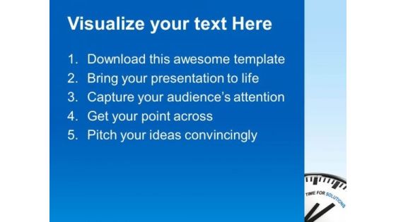 Time For Solutions In Business PowerPoint Templates Ppt Backgrounds For Slides 0513