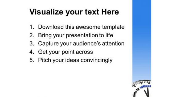 Time To Eeflect To Business Action PowerPoint Templates Ppt Backgrounds For Slides 0313