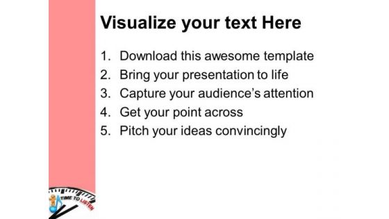 Time To Listen Music PowerPoint Templates Ppt Backgrounds For Slides 0413