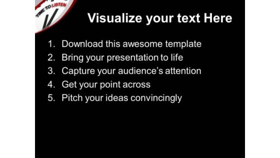 Time To Listen Music PowerPoint Templates Ppt Backgrounds For Slides 0513