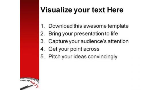 Time To Party Lifestyle PowerPoint Templates And PowerPoint Backgrounds 0211