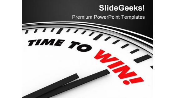 Time To Win Business PowerPoint Template 0610