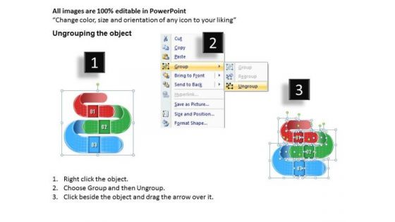 Timeline PowerPoint Template 3 Stages To Revolutionize Business