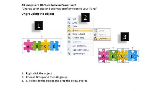 Timeline PowerPoint Template 4 Linear Business Stages