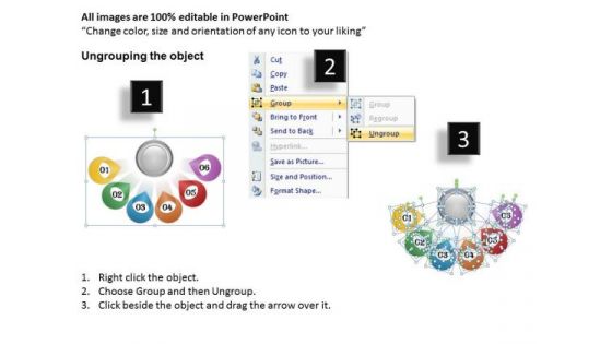 Timeline PowerPoint Template 6 Stages Business Development Process