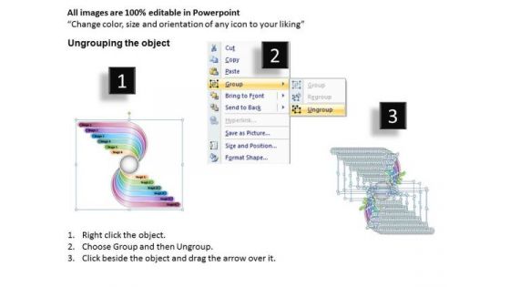 Timeline PowerPoint Template 6 Stages Strategic Business Processes