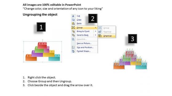 Timeline PowerPoint Template 7 Stages Lego Production Process