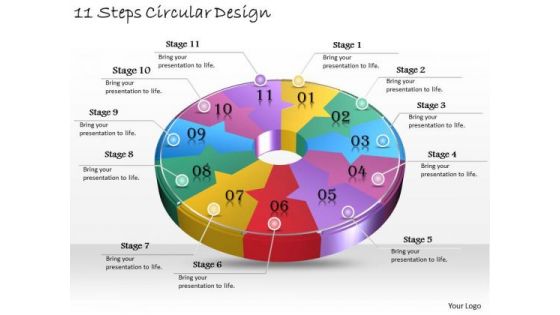 Timeline Ppt Template 11 Steps Circular Design Timeline Ppt Template 11 Steps Circular Design