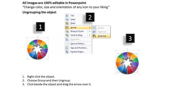 Timeline Ppt Template 12 Staged Puzzle Process