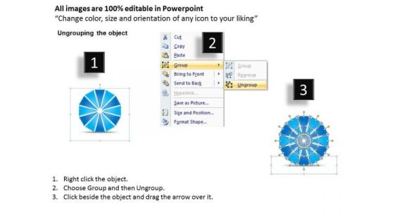 Timeline Ppt Template 12 Stages Of Continue Process