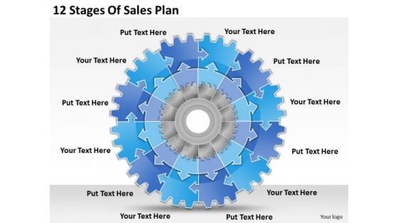 Timeline Ppt Template 12 Stages Of Sales Plan
