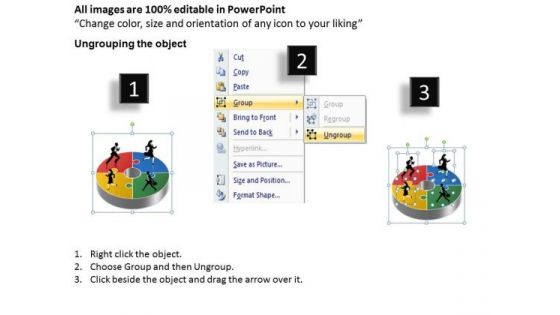 Timeline Ppt Template 4 Staged Business Puzzle Diagram